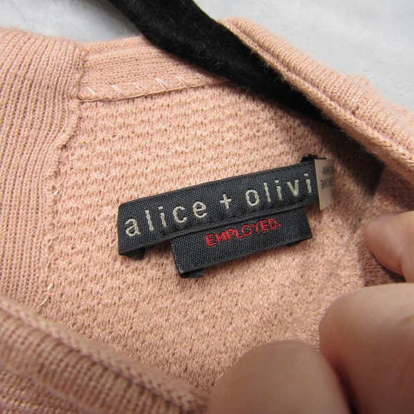 Alice + Olivia Sweater Dress Large Hana Womens Sleeveless Mock Neck Midi Pink - Picture 3 of 15